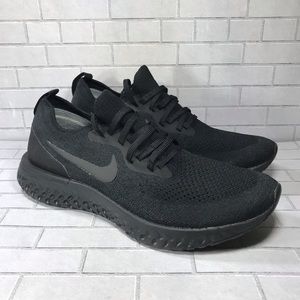 Nike Epic React Flyknit Size 8 Triple Black